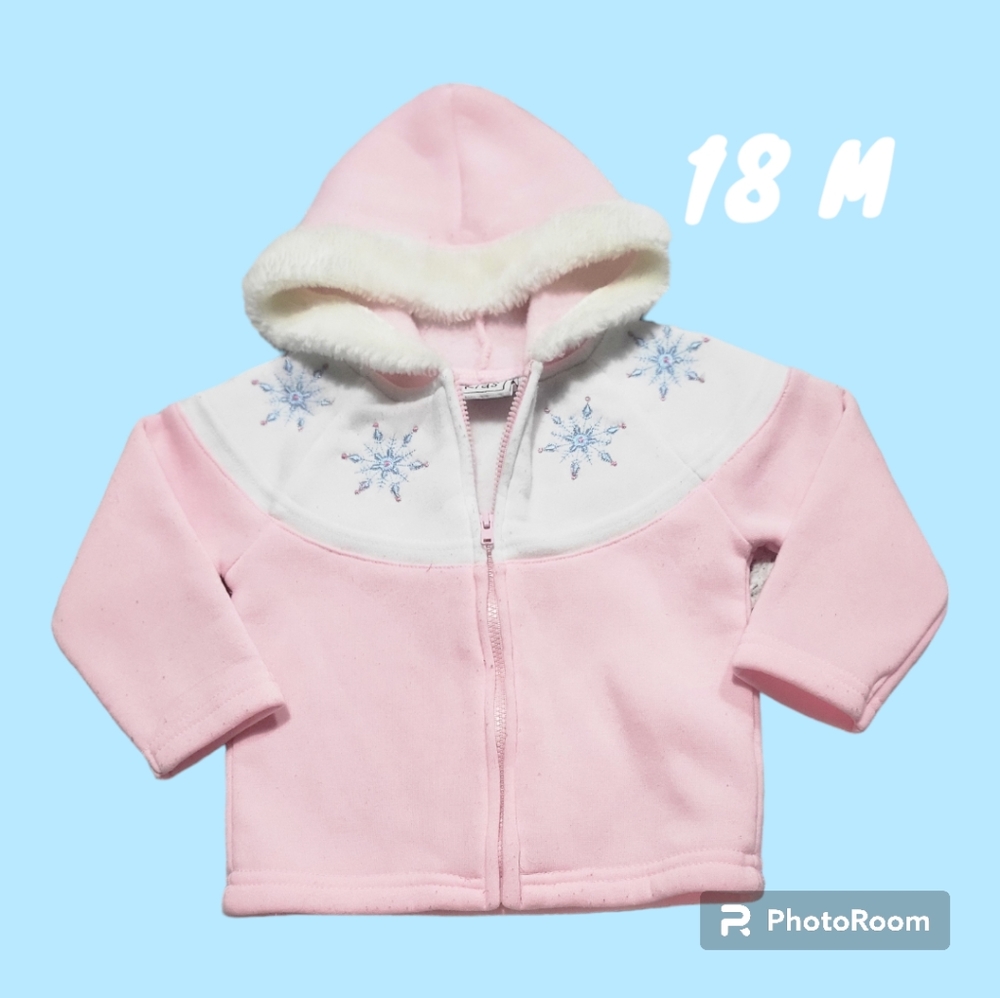 Broadway Kids Fleece Hoodie w faux fur and embroidery 18Mos